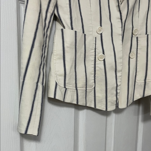 Etcetera Cream and Black Striped Blazer - Picture 2 of 5